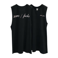 ZERO FUCKS BOYS MUSCLE TEE SMALL PRINTS