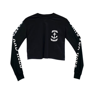 BOATS AND HOES GIRLS LONG SLEEVE CROP