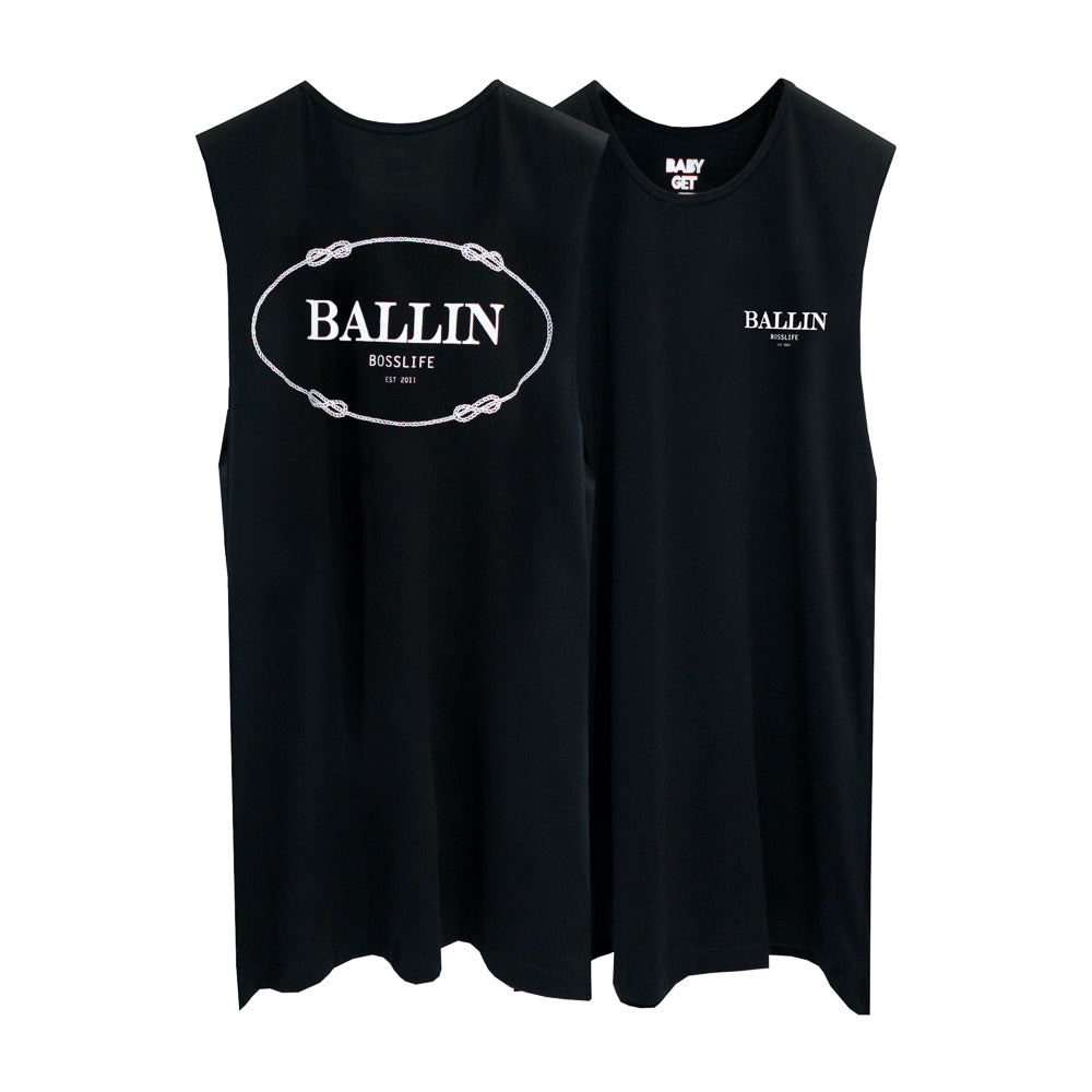 BALLIN BOSSLIFE BOYS MUSCLE TEE SMALL PRINTS