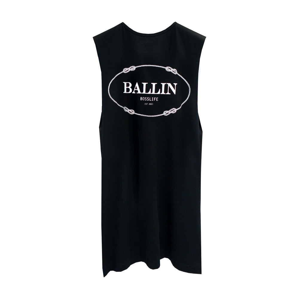 BALLIN BOSSLIFE BOYS MUSCLE TEE SMALL PRINTS