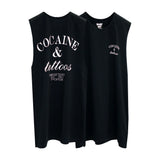 COCAINE & TATTOOS BOYS MUSCLE TEE SMALL PRINTS