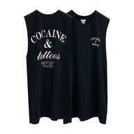 COCAINE & TATTOOS BOYS MUSCLE TEE SMALL PRINTS