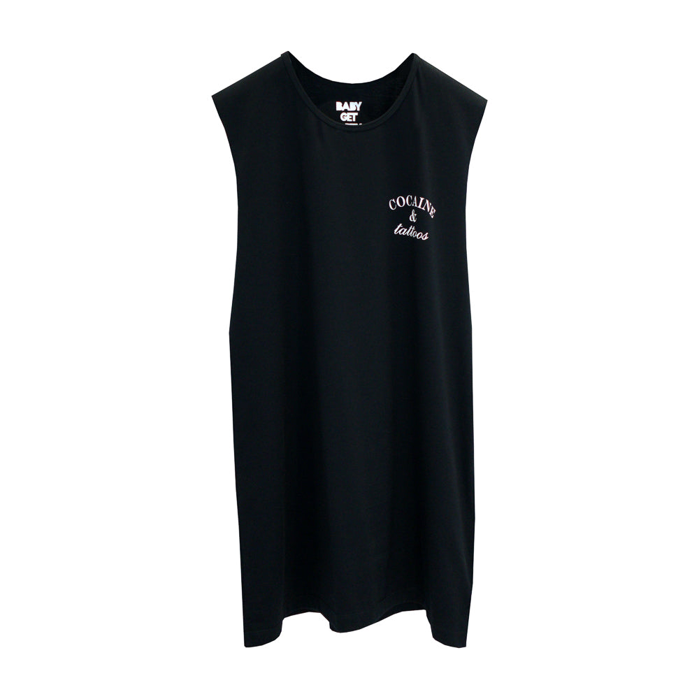 COCAINE & TATTOOS BOYS MUSCLE TEE SMALL PRINTS