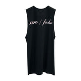 ZERO FUCKS BOYS MUSCLE TEE SMALL PRINTS