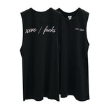 ZERO FUCKS BOYS MUSCLE TEE SMALL PRINTS