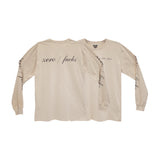 ZERO FUCKS LONG SLEEVE TAN