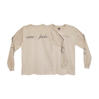 ZERO FUCKS LONG SLEEVE TAN