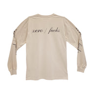 ZERO FUCKS LONG SLEEVE TAN