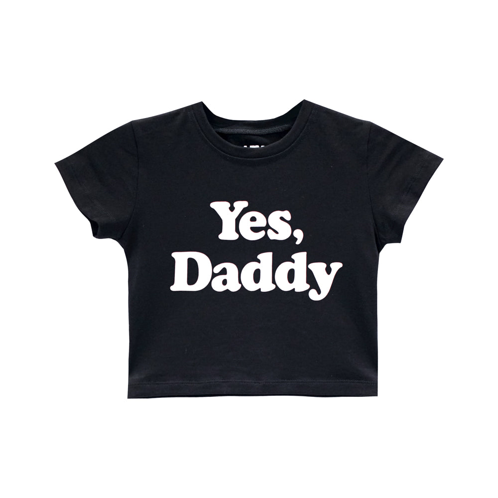 YES DADDY CROP TEE FITTED