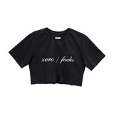 ZERO FUCKS CROP TEE OVERSIZED