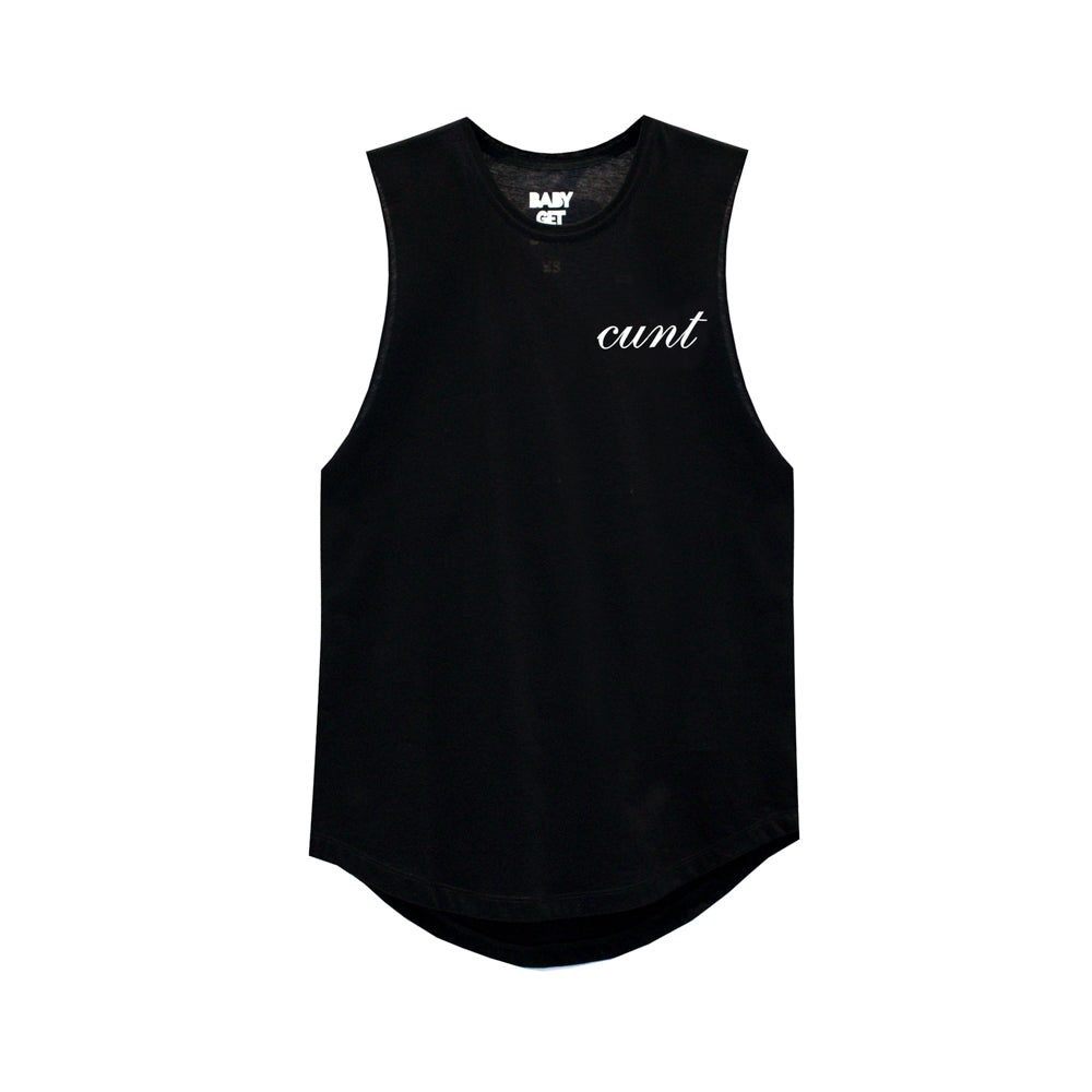 CUNT V2 GIRLS MUSCLE TEE SMALL PRINTS