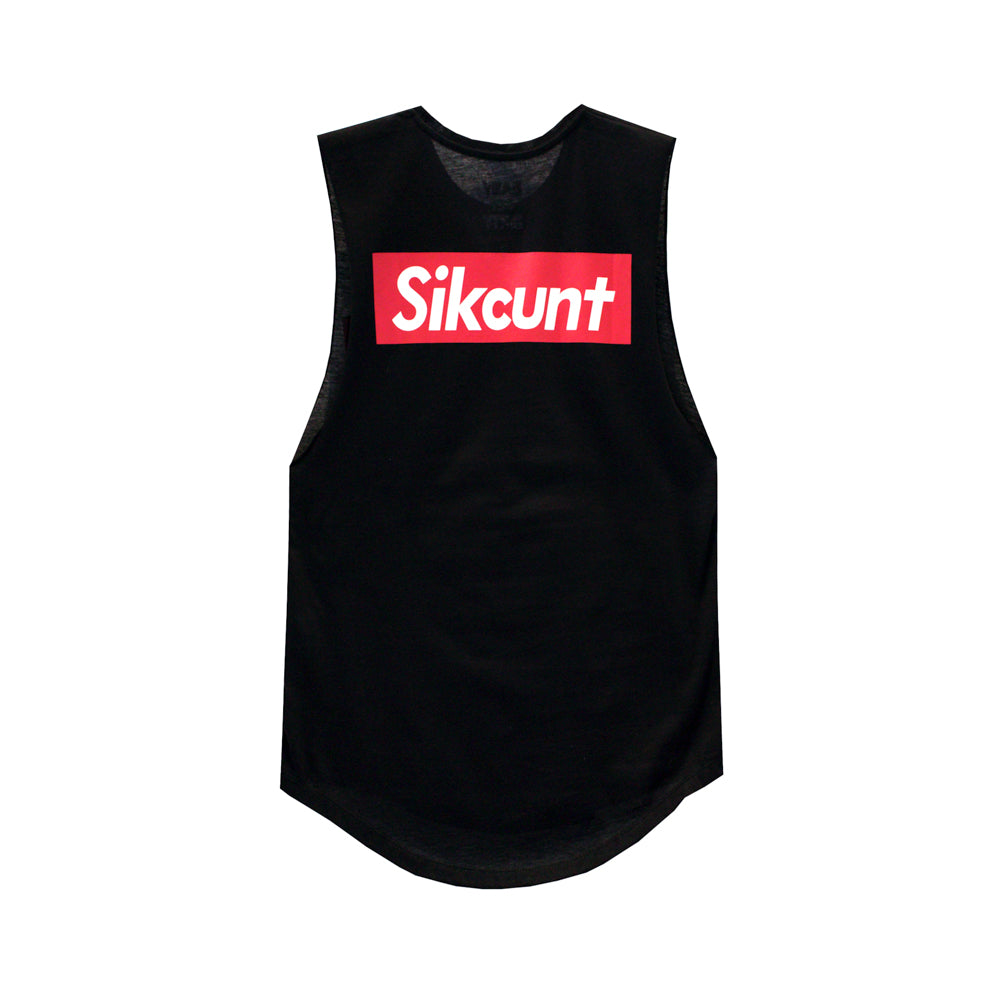 SIKCUNT GIRLS MUSCLE TEE SMALL PRINTS