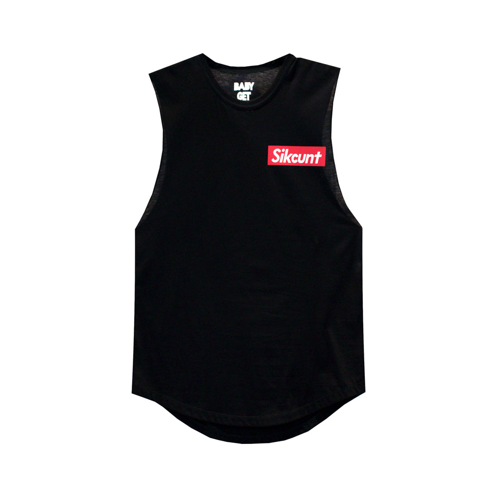 SIKCUNT GIRLS MUSCLE TEE SMALL PRINTS