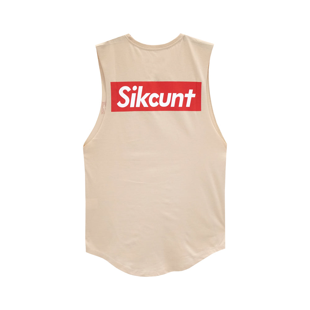 SIKCUNT GIRLS MUSCLE TEE SMALL PRINTS