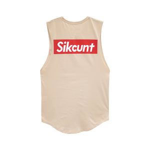 SIKCUNT GIRLS MUSCLE TEE SMALL PRINTS