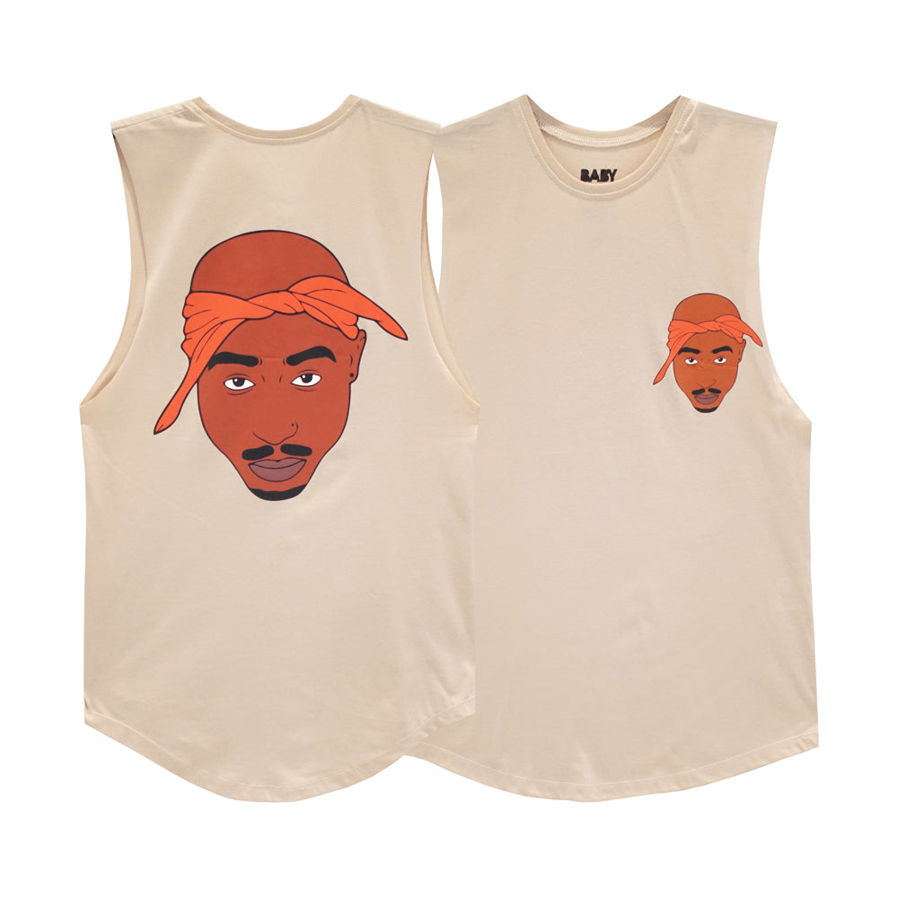 PAC GIRLS MUSCLE TEE SMALL PRINTS