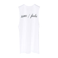 ZERO FUCKS BOYS MUSCLE TEE SMALL PRINTS