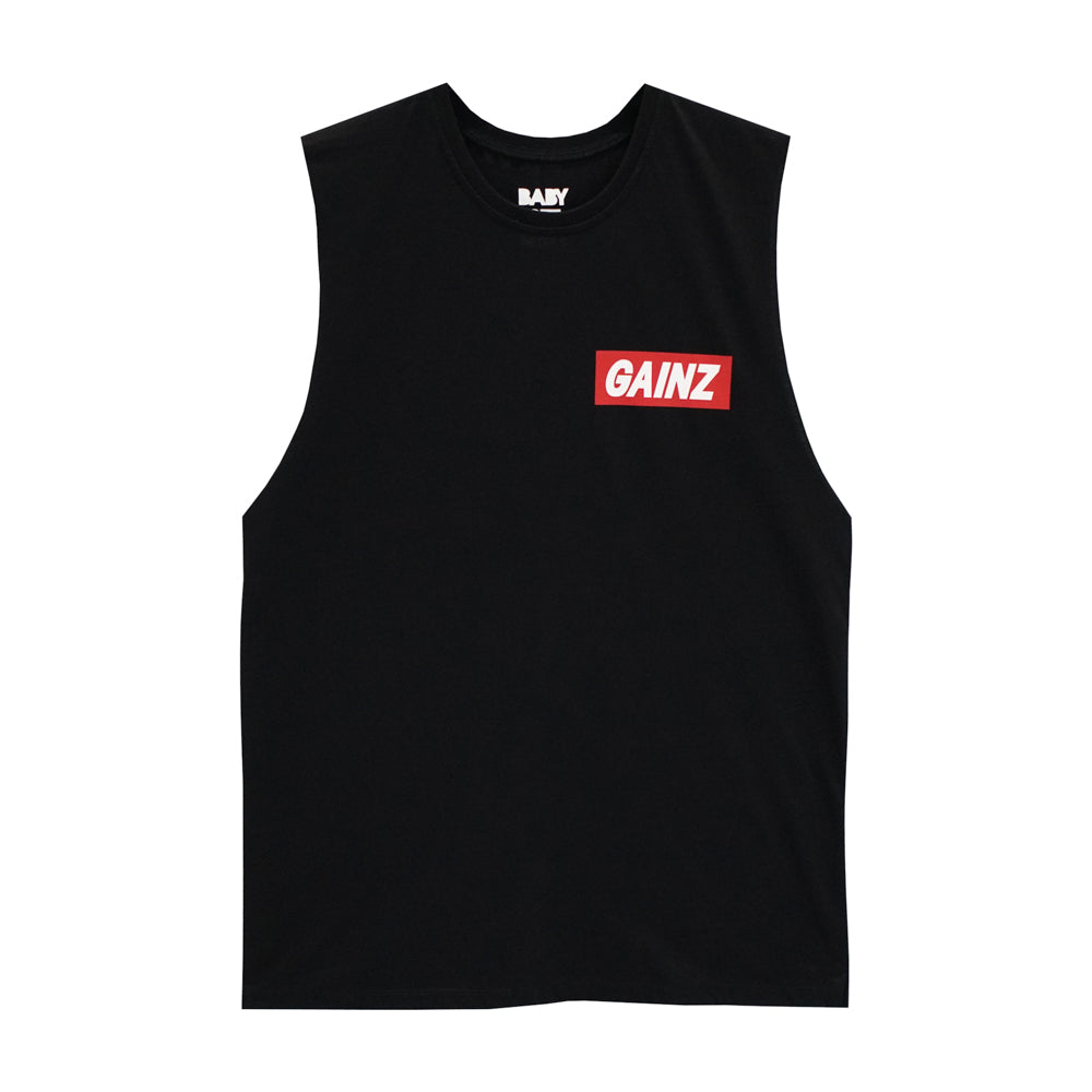 GAINZ BOYS MUSCLE TEE SMALL PRINTS