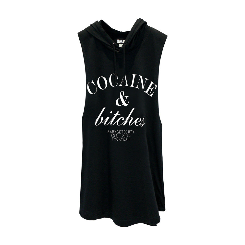 COCAINE & BITCHES BOYS MUSCLE TEE HOODIE