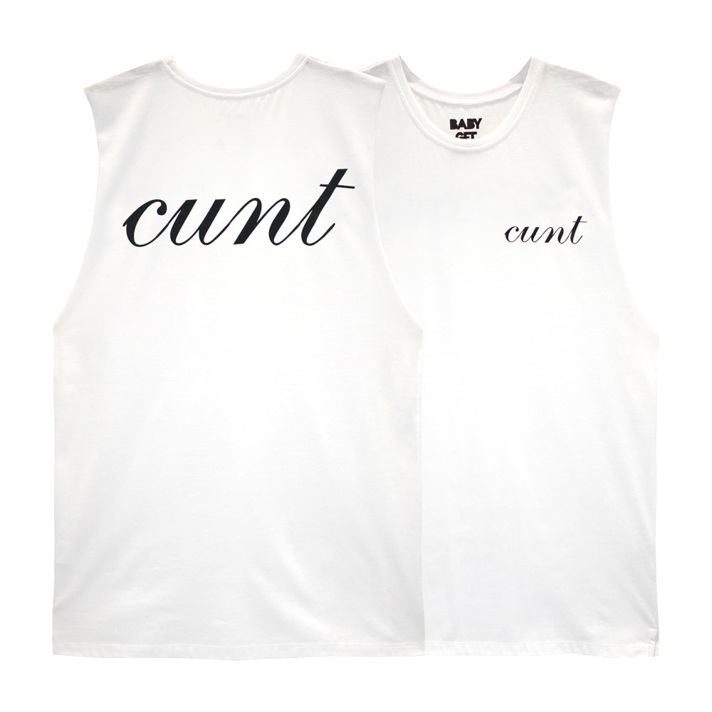 CUNT V2 BOYS MUSCLE TEE SMALL PRINTS