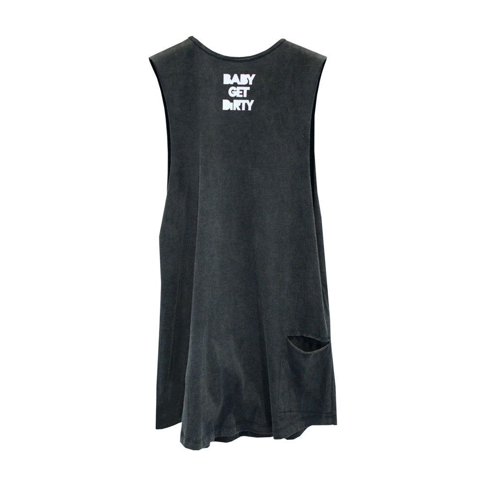 BOATS AND HOES BOYS MUSCLE TEE STONEWASHED BLACK