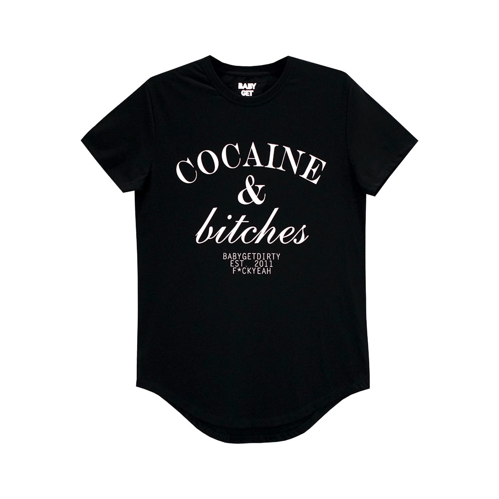 COCAINE AND BITCHES TALL TEE SCOOP V3