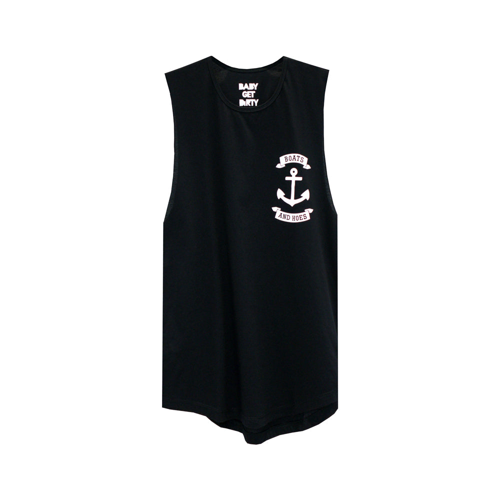 BOATS & HOES GIRLS MUSCLE TEE SMALL PRINTS