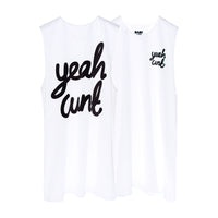 YEAH CUNT BOYS MUSCLE TEE SMALL PRINTS